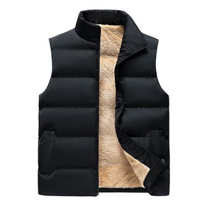 Gilet matelassé pour homme OEM, doublure en polaire chaude d'hiver, col montant, fermeture éclair intégrale, sans manches, respirant, veste matelassée de haute qualité - Product Image 1