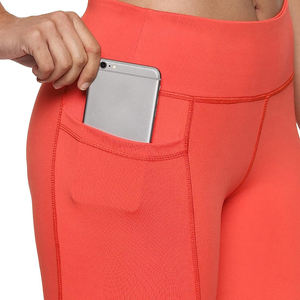 High Waist Women's Yoga Leggings Solid <b>Red</b> Knitted Training Sports Fitness Workout Embossed Design Running Four-Way Stretch - Product Image 5