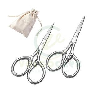 กรรไกรเล็มขนจมูกโค้งมนสำหรับผู้ชายชุดกรรไกรตัดเล็บหนังกำพร้าสำหรับหนวดเครา2ชิ้น - Product Image 6