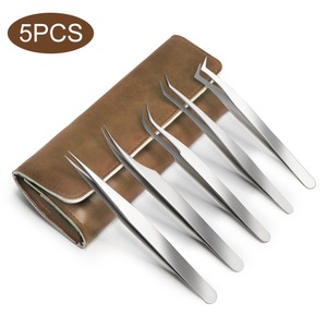 MORGANS INDUSTRIES – Ensemble de pinces à cils de précision en acier inoxydable durable, prise parfaite, pointe lisse, 10 pièces, modèle MI-ET-0001 - Product Image 1