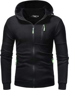 Conjunto de chándal para hombre, chándal de 2 piezas con cremallera y capucha, conjunto de chándal, chándal informal de manga larga, conjunto de entrenamiento para correr - Product Image 3