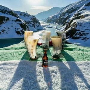 Verre à bière en corne noire fait à la main, coupe à boire en corne, exportation indienne à bas prix - Product Image 1