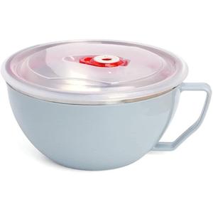 Juego de Tazones Modernos de Lujo TQC, Tazón de Acero Inoxidable Hermético y Ecológico con Tapa de Plástico para Uso en la Cocina y el Hogar, Mantiene los Alimentos Frescos - Product Image 5