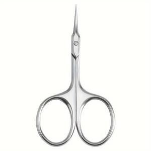 Ciseaux de manucure pédicure incurvés en acier inoxydable de haute qualité personnalisés avec lame droite pour le soin des ongles des cuticules - Product Image 1