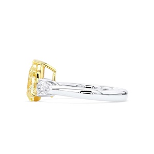 Elegante Anillo de Compromiso con Tres Piedras en Forma de Pera, Moissanita, Plata 925, Joyería de Boda, Proveedor de Fábrica OEM ODM, Exportación al por Mayor - Product Image 2