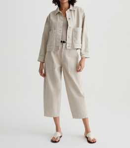 2025 Nueva chaqueta vaquera de moda con botones para mujer, tela de algodón personalizada, chaqueta de mujer de Color Beige sólido para uso en exteriores - Product Image 4