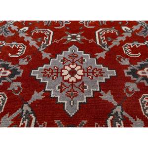 Alfombra de Lana Grande Savana, Tejida a Mano, Diseño Kilim con Medallón Rojo y Naranja, para Entrada del Hogar, Rectangular 9x12, AKWL-13007 - Product Image 3