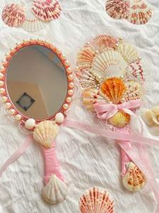 Espejo de tocador de estilo costero de Vietnam hecho a mano con marco de concha marina real para una decoración elegante por 99 Gold Data - Product Image 6