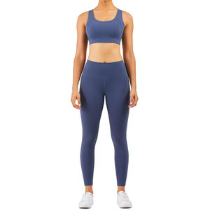 OEM vente en gros ensemble de compression pour femmes sur mesure de qualité supérieure personnalisé meilleur design et impression de logo ensemble de yoga de gymnastique à séchage rapide - Product Image 4