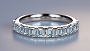 แหวนทอง Baguette เพชรนิรันดร์ปรับแต่ง9K 18K ทันสมัยเครื่องประดับวิจิตรงานแต่งงานที่ดีสำหรับปาร์ตี้วันครบรอบ - Product Image 4