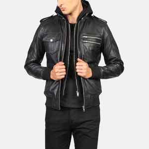 Blouson aviateur en toile pour homme de haute qualité avec doublure en coton de luxe, coupe-vent et écologique, confort hivernal - Product Image 4