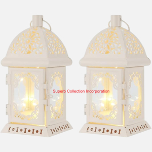 Vintage Black Metal Christmas Decorative Lantern With Candle Home Decor Tabletop & Hanging Decoration Lantern at Lowest Price - Product Image 3