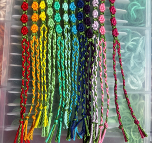 Wholesale Love Customisable Knotted <b>Flower</b> Braided Knotted String Cotton Macrame Woven Friendship <b>Bracelet</b> - Product Image 2