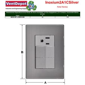 ปลั๊กไฟพร้อมสวิตช์, MXIXI-001, 1 ชิ้น, สวิตช์ x2/เต้ารับ, 125-250VAC, 10/15A, 50/60Hz, สีเงิน, สแตนเลส/พีซี - Product Image 4