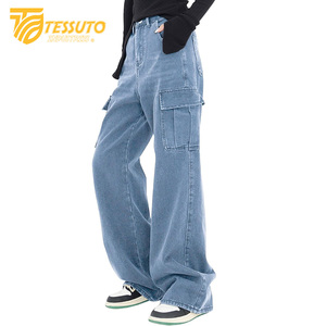 Pantalones cargo de talle alto para mujer Vaqueros elegantes de talle alto - Product Image 5