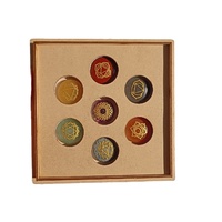 Ensemble de sept chakras CAMBAY ART de qualité supérieure, style Feng Shui, cristal poli, Reiki, taille personnalisée, boîte cadeau, entreprise