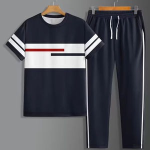 Conjunto Deportivo Informal de Algodón de Primera Calidad 2026, Estilo Premium, Impresión Digital, Ropa de Verano Ecológica para Correr y Gimnasio - Product Image 1