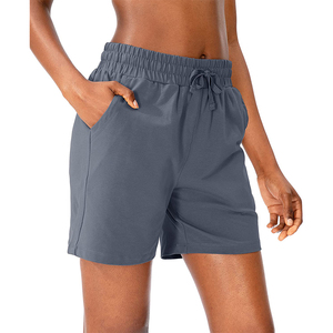 Pantalones cortos clásicos de lana de cintura alta para mujer con bolsillos Pantalones cortos clásicos decorados con patrón de moda transpirable para mujer - Product Image 5