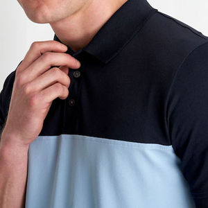 Polos de golf décontractés pour hommes personnalisés, unis, à manches courtes, en tissu tricoté en polyester avec logo, polos de golf pour hommes - Product Image 4