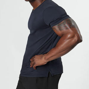 T-shirts de rue hip-hop T-shirts pour hommes à col montant personnalisés T-shirts de luxe personnalisés grande taille 100% coton - Product Image 2