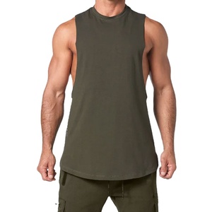 Débardeur personnalisé en tricot uni à découpes latérales, 100 % coton, séchage rapide, gilet de sport respirant, vêtement de fitness et de yoga, débardeur décontracté - Product Image 6