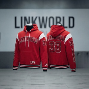 Pulls à capuche et sweats en molleton 100 % coton surdimensionnés en gros – Nouvelle mode : Hoodie d'hiver imprimé Linkworld - Product Image 1