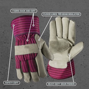 Gants de travail en cuir de vache fendu Fabricant canadien de gants de protection des mains de soudage Gants de construction Sécurité des mains Hommes - Product Image 3