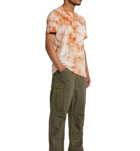 Camiseta de hombre hecha en fábrica 100% algodón Color personalizado Tie Dye estampado secado rápido antiarrugas patrón sólido poliéster/algodón - Product Image 6