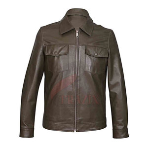 แจ็กเก็ตหนังผู้ชายเสื้อแจ็คเก็ตหนังกันลม - Product Image 6