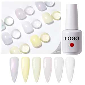 Frenshion 12ml Gel <span class=keywords><strong>semi</strong></span>-<span class=keywords><strong>permanent</strong></span> translucide blanc, gel de trempage, gelée blanche laiteuse, <span class=keywords><strong>vernis</strong></span> à ongles nude en bouteille, durcissement LED - Product Image 2