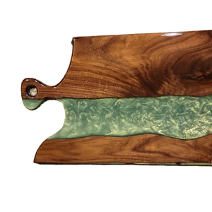 Planche à découper moderne de cuisine américaine de style luxueux aux meilleurs prix planche à découper en bois et résine dernière Offre Spéciale planche à fromage multifonctionnelle - Product Image 1
