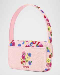 Stylish Embroidered Coin <b>Pouch</b> with Adjustable Crossbody <b>Belt</b> Handmade Seed Bead Material Lightweight - Product Image 2