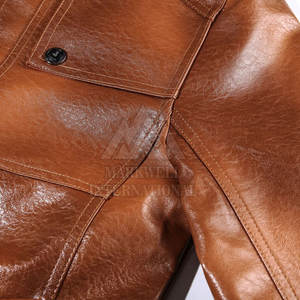 Vente directe d'usine nouvelle mode Slim Fit veste d'hiver en cuir véritable de qualité supérieure hommes en cuir mode vêtements vestes - Product Image 5