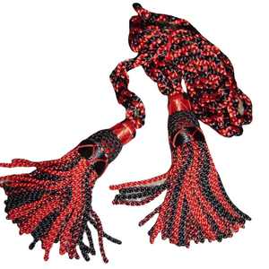 Ceci est un cordon de drône pour gaité de cor en soie dorée et verte - Product Image 6