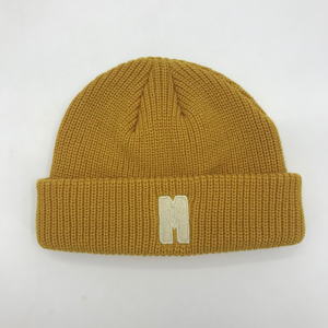 Bonnet en tricot à revers chaud doux confortable doublé en polaire bonnet extensible élégant couvre-chef pour le froid en plein air - Product Image 5