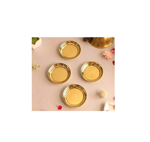 Assiette de charge en laiton pour la fête Chargeur de plaque en laiton de taille personnalisée Ensemble de dîner pour la fabrication à partir d'un usage fait main - Product Image 1