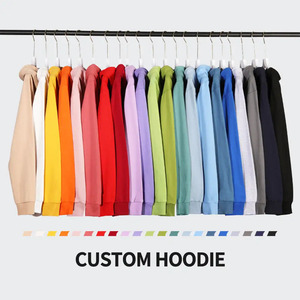 2025 personalizado 100% algodón peso pesado de gran tamaño pulóver Sudadera con capucha para hombres bordado estilo callejero cuello con capucha Digital otoño - Product Image 6