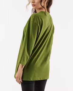 Camiseta OEM de microfibra de algodón de talla grande logotipo personalizado pesado de gran tamaño con diseño de cremallera ropa de buen fabricante - Product Image 4