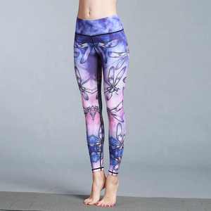 Mallas de cintura alta baratas comprar a granel proveedor al por mayor pantalones de yoga personalizados medias de gimnasio de compresión sin costuras para mujeres - Product Image 1