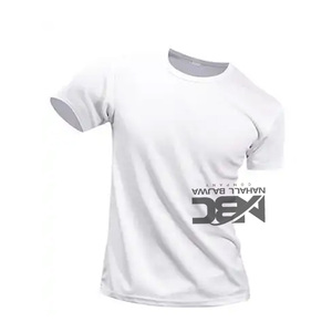 Venta al por mayor hombres camiseta de poliéster personalizado básico liso hombres o cuello camisetas de secado rápido hombres camisetas transpirables con personalización - Product Image 3