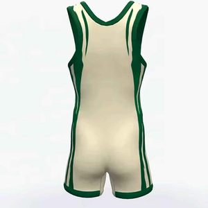 Uniforme de sport ajusté sans manches pour homme, rayé vert et blanc, respirant, évacuant l'humidité, séchage rapide, tissu extensible, taille élastique - Product Image 2