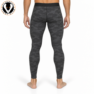 Leggings de compression pour hommes de qualité supérieure, tissu extensible respirant, séchage rapide, ajustement confortable, mouvements flexibles pour la salle de sport, l'entraînement et la remise en forme - Product Image 5