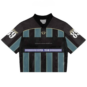 เสื้อฟุตบอลแฟชั่นสตรีทแวร์ผ้าเจอร์ซีย์ผ้าฝ้าย100% พิมพ์ลาย - Product Image 1