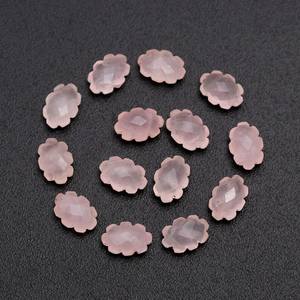 Cuentas de Cuarzo Rosa Facetadas en Forma de Nube, Dijes de Piedras Preciosas Talladas Naturales de 12 mm - Product Image 5