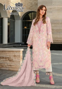 Dernier Designer Mousseline Soie Broderie Travail Salwar Costume par FabZone Vêtements Indiens & Pakistanais - Product Image 2