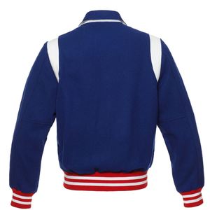 Chaquetas universitarias directas de fábrica de alta calidad para hombre, abrigos con capucha de tela de lana de invierno, chaqueta de béisbol universitaria bordada para hombre - Product Image 2