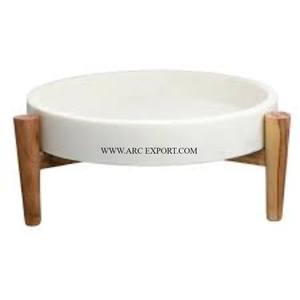 Meilleure vente de bol en marbre de qualité supérieure centre de table pour la maison et l'hôtel bol en marbre décoratif de service de nourriture à bas prix indien - Product Image 5