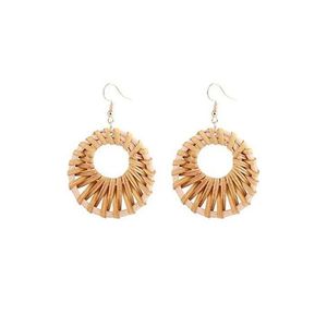 Best Selling Natural Rattan <b>Earrings</b> for Women with Heart Shape <b>Fashion</b> <b>Earrings</b> Trending Handwicker From Vietnam Wholesalers - Product Image 4
