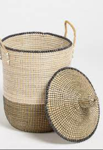 New Hot Sell Design Straw Nylon Laundry Straw <b>Basket</b> <b>with</b> <b>Lids</b> Cheap Price Low Storage Household <b>Basket</b> River-grass Rd <b>Baskets</b> - Product Image 2