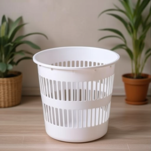 Cesto de Papel de Plástico, 28x28cm, Blanco, Capacidad de 60L, para Oficina, Cocina, Hotel - Product Image 3